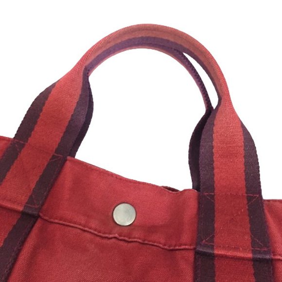 HERMES Four Toe Tote MM Bag Men's Women's Bordeaux - Picture 8 of 9